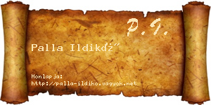 Palla Ildikó névjegykártya
